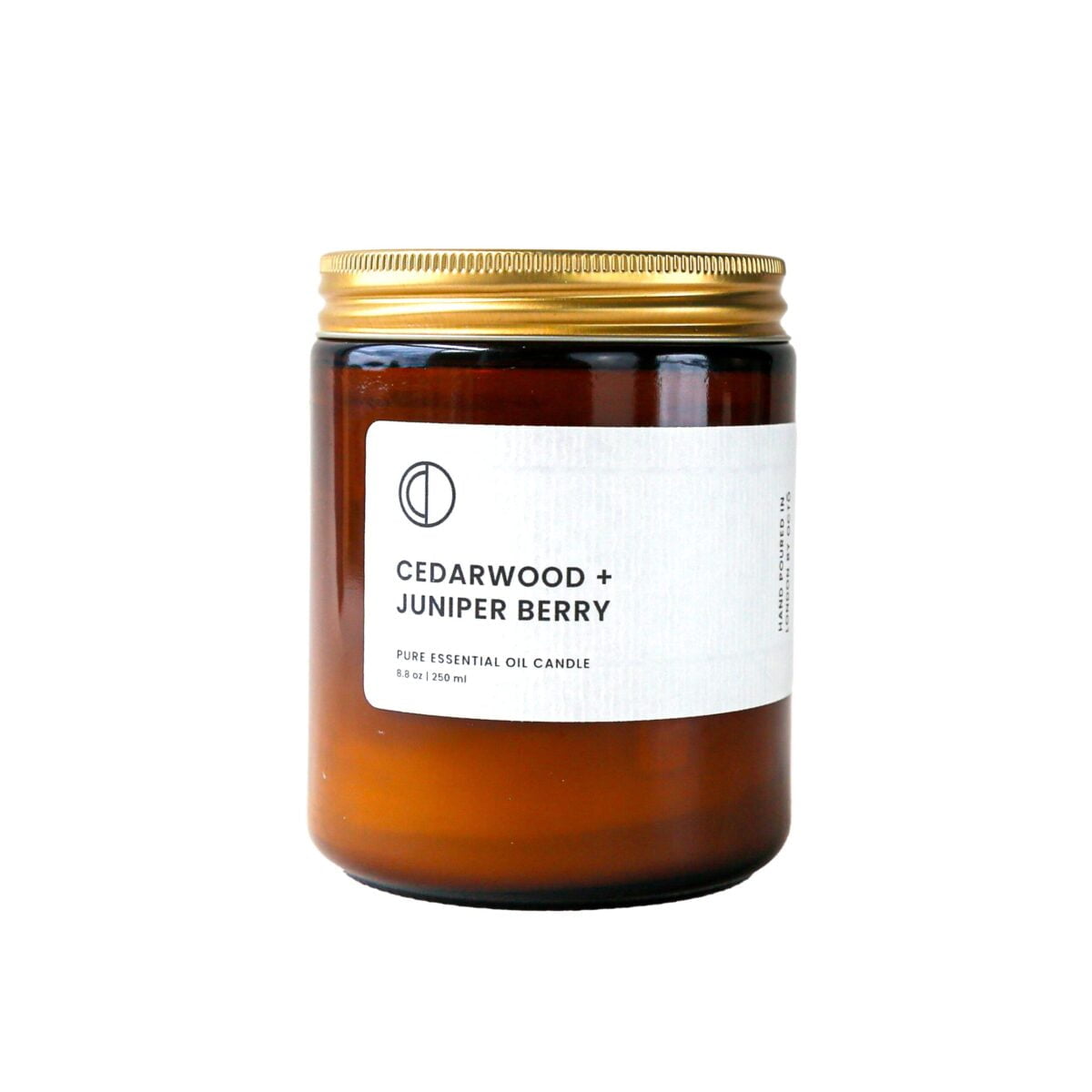 octo amber candle cedarwood juniper