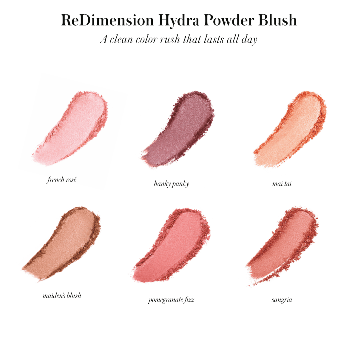 blush-group-swatch ReDimension Hydra Powder Blush swatches