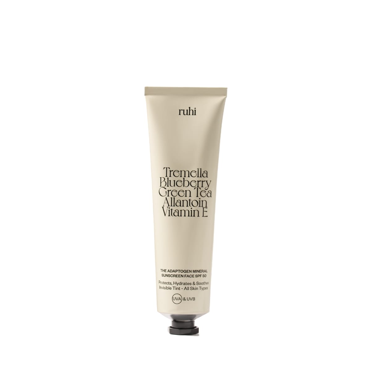 The_Adaptogen_Mineral_Sunscreen_Freisteller_Bottle ruhi the adaptogen mineral sunscreen spf50