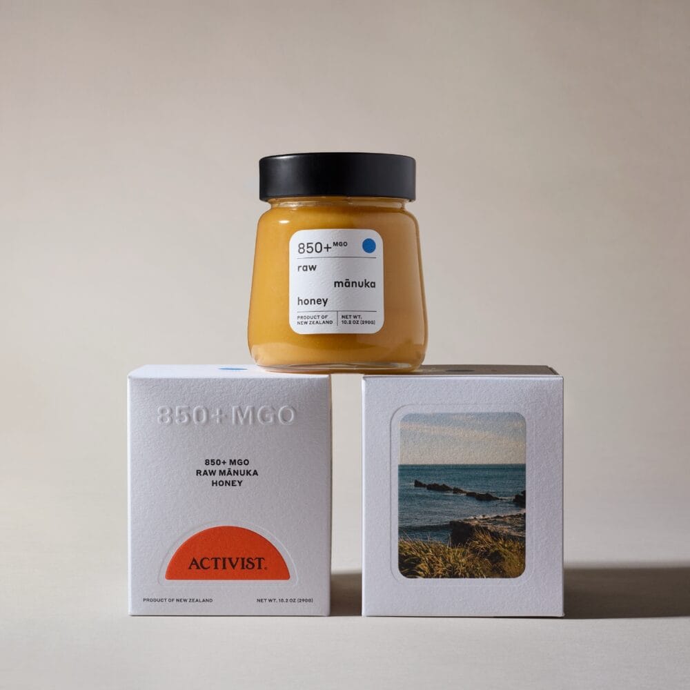 Activist manuka 850+ packaging