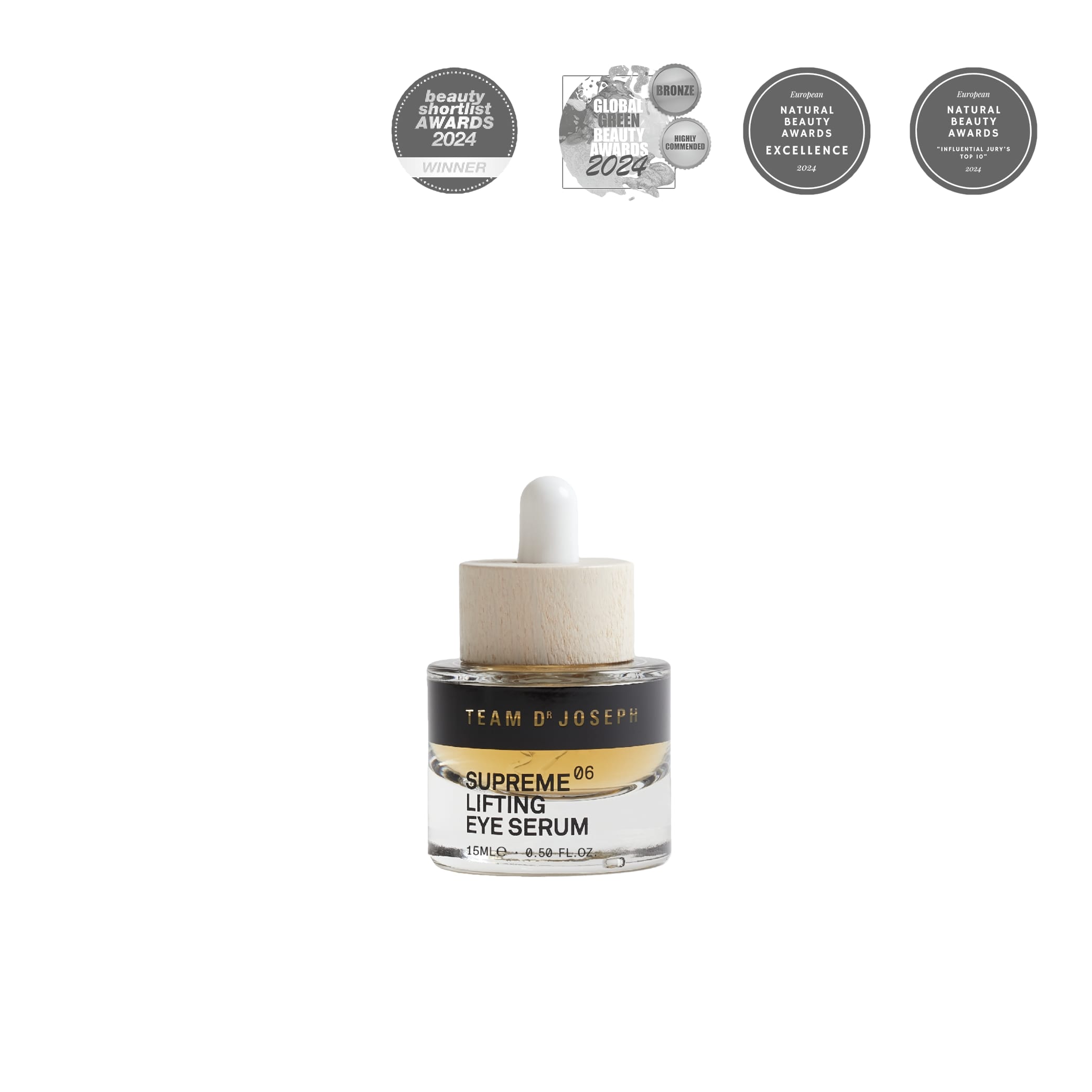 TDJ-Supreme-Lifting-Eye-Serum-Glass-15ml-Awards Team Dr. Joseph Supreme Lifting Eye Serum